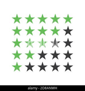 Five star rating customer review icon vector illustration Stock Vector