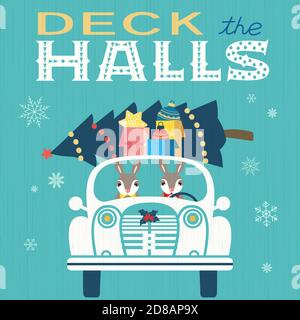 Fancy winter Holiday hand drawn vector poster Stock Vector