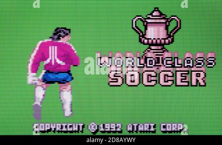 World Class Soccer - Atari Lynx Videogame - Editorial use only