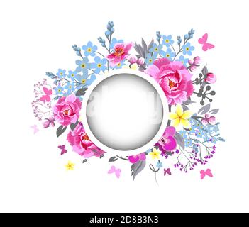 A beautiful flower frame illustration Stock Vector Image & Art - Alamy