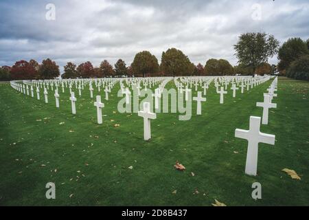 Magraten American war cemetery, Limburg Netherlands, 22 October 2020 Stock Photo