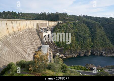 Castelo de Bode dam in Portugal Stock Photo