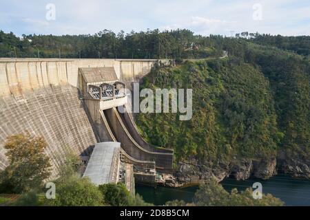 Castelo de Bode dam in Portugal Stock Photo