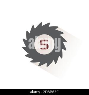 Hurricane. Category five. Fifth rate. Isolated color icon. Weather and map glyph vector illustration Stock Vector