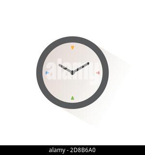 Clock. Isolated color icon. Time glyph vector illustration Stock Vector