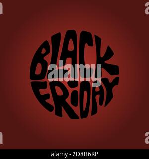 Big sale black friday text on red backdrop. Big sale symbol for invitation or gift card, notebook, bath tile, online shop, promo flyer. Phone case or Stock Vector