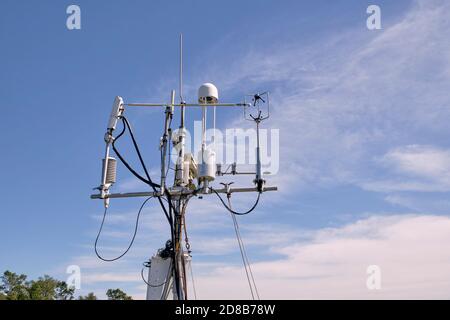 Automated weather and ecological data center, St. Jones Reserve, Dover, DE. Stock Photo