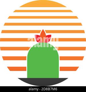 Cactus icon flat design vector Stock Vector