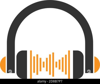 Headset icon flat design vector Stock Vector