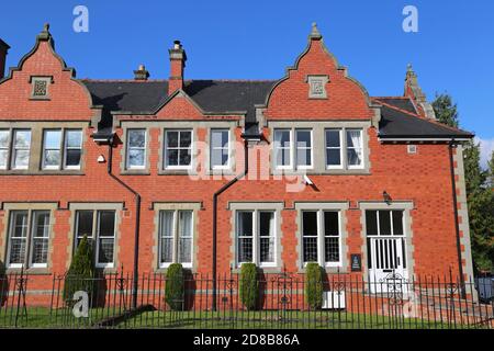 Former Police Station, County Buildings, High Street, Llandrindod Wells, Radnorshire, Powys, Wales, Great Britain, United Kingdom, UK, Europe Stock Photo