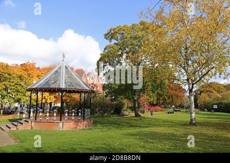 Temple Gardens, Spa Road, Llandrindod Wells, Radnorshire, Powys, Wales, Great Britain, United Kingdom, UK, Europe Stock Photo