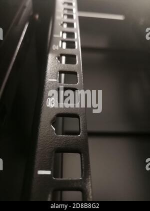 19'' industrial rack (19-inch rack) for telecommunication equipment or  servers Stock Photo - Alamy