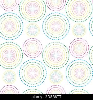color seamless abstract pattern of dotted circles Stock Vector