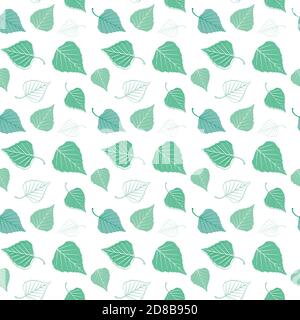 Vector background consisting of birch tree leaves Stock Vector