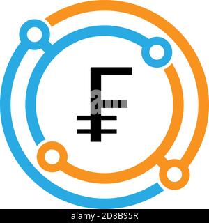 Crypto coin icon design concept vector