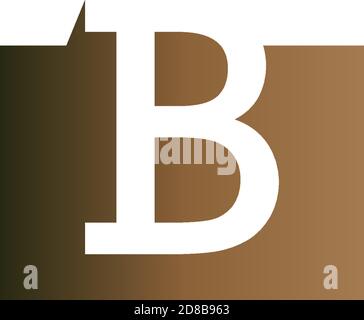 Letter B on the square icon template vector Stock Vector