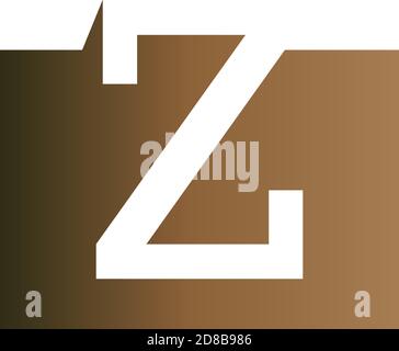 Letter Z on the square icon template vector Stock Vector