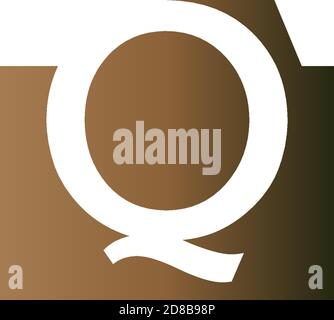 Letter Q on the square icon template vector Stock Vector