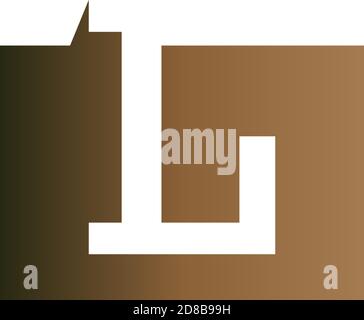 Letter L on the square icon template vector Stock Vector