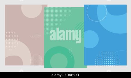set abstract vector color geometric background Stock Vector