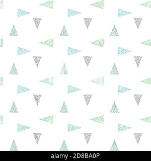 vector seamless geometric triangle Christmas tree pattern print Stock Vector