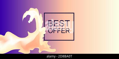 Graphical user interface for best offer, website design Stock Vector