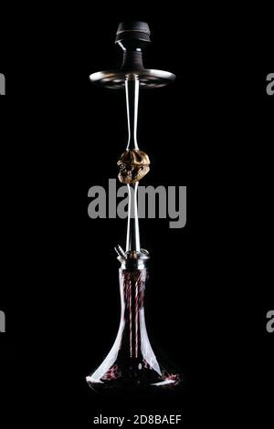 handmade hookah on a black background Stock Photo