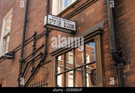 Stage door of the Apollo Theatre. London Stock Photo