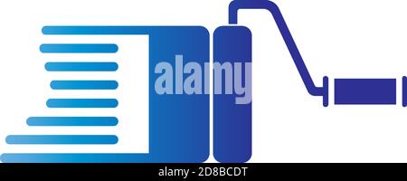 Paint logo letter I  design concept Stock Vector