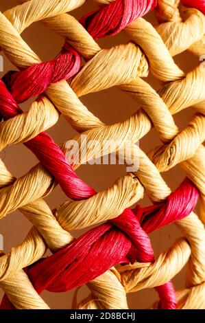 Brown Textured Braided Vimini Background Stock Photo