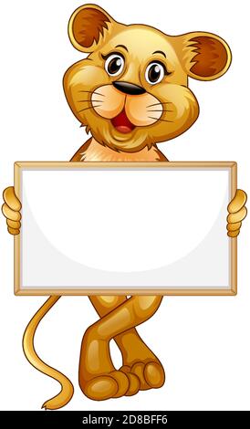 Cute tiger with blank sign Stock Vector Image & Art - Alamy