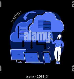 Edge computing abstract concept vector illustration. Stock Vector