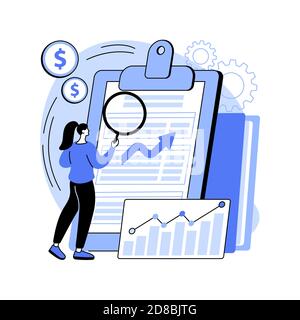 Cash flow statement abstract concept vector illustration. Stock Vector