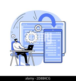 Cross-platform software abstract concept vector illustration. Stock Vector