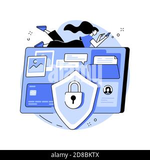 Digital ethics and privacy abstract concept vector illustration. Stock Vector