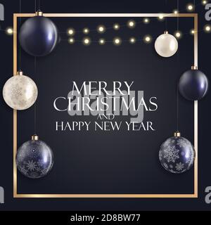 Holiday New Year and Merry Christmas Background. Vector Illustration EPS10 Stock Vector