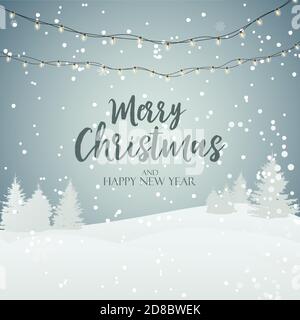 Holiday New Year and Merry Christmas Background. Vector Illustration EPS10 Stock Vector