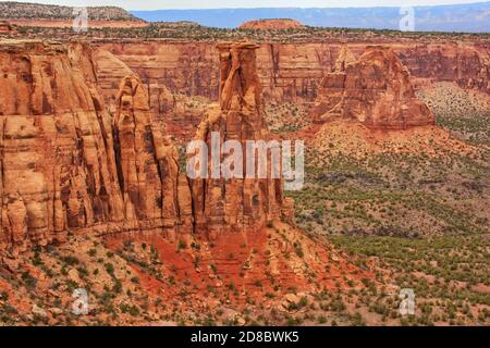 View of Pipe Organ formation in Colorado National Monument, Grand Junction, USA Stock Photo