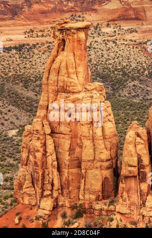 View of Pipe Organ formation in Colorado National Monument, Grand Junction, USA Stock Photo