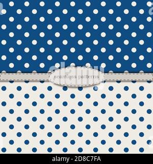 hand-drawn seamless patterns in simplified scandinavian minimalism style. classic blue pantone 2020 and beige bicolor. stock hand drawn vector for printing on fabric, textile, wallpaper, wrapping. Stock Vector
