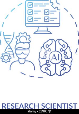 Research Scientist concept icon Stock Vector