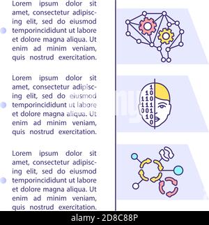 Human intelligence simulation concept icon with text Stock Vector