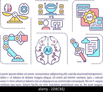 Robotic technology concept icon with text Stock Vector