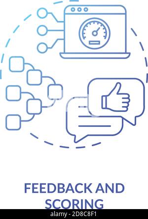 Feedback and scoring concept icon Stock Vector
