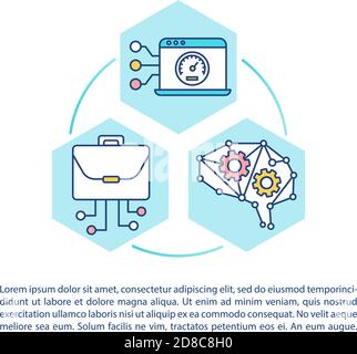 Smart technology concept icon with text Stock Vector