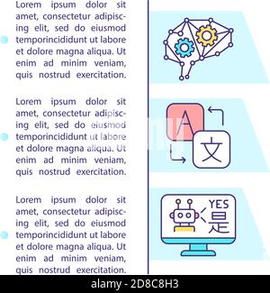 Natural language processing concept icon with text Stock Vector