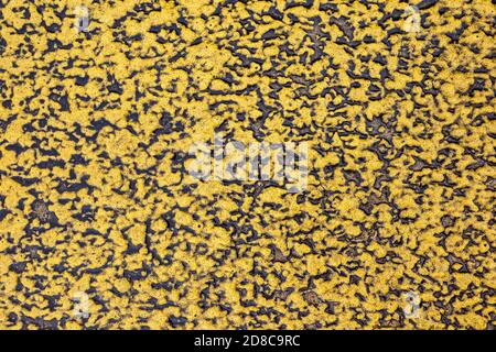 yellow paint on asphalt texture Stock Photo
