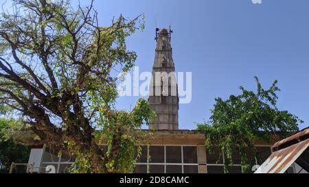 21 October 2020 : Reengus, Jaipur, India / Big building of a hindu temple . Stock Photo