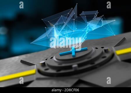 New high tech digital technology concept. Trends in science and futuristic innovation idea. Stock Photo