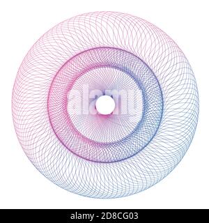 Vector Guilloche elements for certificate or diploma and currency design Stock Vector